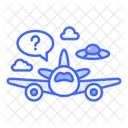 Flugzeugsichtung UFO  Symbol