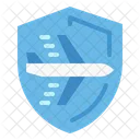 Flughafen Versicherung Flugzeug Icon