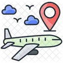 Flugziel Wartebereich Flugort Symbol