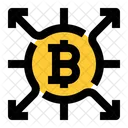 Flujo de bitcoins  Icono