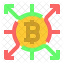 Flujo de bitcoins  Icono