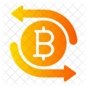 Flujo De Dinero Bitcoin Criptomoneda Icono