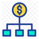 Diagrama De Flujo Dolar Grafico De Dinero Icono