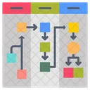 Flujo De Trabajo Hoja De Ruta Plan Icono