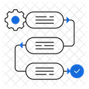 Flujo De Trabajo Mapeo De Procesos Orden De Tareas Icono