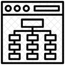 Flujo De Trabajo Mapa Del Sitio Red Icono