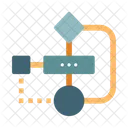 Flujo De Trabajo Diagrama Jerarquico Icono