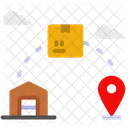 Flujo De Trabajo De Entrega Flujo De Trabajo Almacen Icono