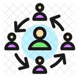 Flujo de trabajo de recursos humanos  Icono