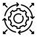 Flujo De Trabajo Proceso Engranaje Icono