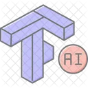 Tensorflow Icono De Color Lineal Icono