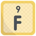 Fluorine Periodic Table Chemists Icon