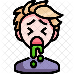 Flushed Emoji Icon - Download in Colored Outline Style