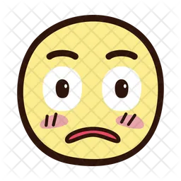 Flushed Face Emoji Icon