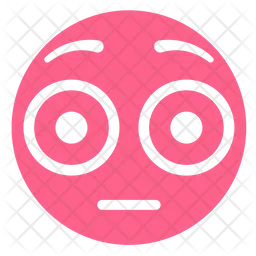 FLUSHED FACE SMILEY Emoji Icon