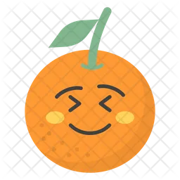 Flushed Orange Emoji Icon