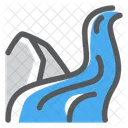 Fluss Berg Symbol