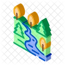 Fluss wald  Symbol