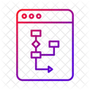 Flussdiagramm Web Betriebsmodell Symbol