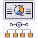 Flussdiagramm Balkendiagramm Wachstumsanalyse Symbol