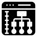 Flussdiagramm Web Workflow Datenfluss Symbol