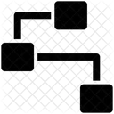 Flussdiagramm Verbindung Netzwerk Symbol