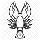 Flusskrebs Rochen Lebensmittel Symbol