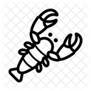 Flusskrebse Meeresfruchte Rohkost Symbol