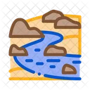 Fliessend Fluss Berg Icon