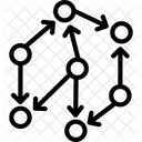 Flusso Di Dati Diagramma Di Flusso Connessione Icon
