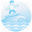 Flut Surfen Wassersport Symbol