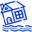 Flut Wasser Haus Icon