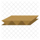 Flute corrugated cardboard  Icon