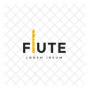Flute Tag Flute Label Flute Logo Icon