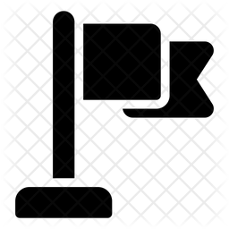 Fluttering Flag Icon Of Glyph Style Available In Svg Png Eps Ai Icon Fonts