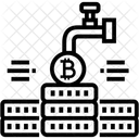 Flux de bitcoins  Icône
