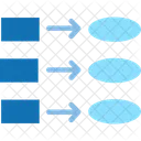 Flux De Donnees Organigramme Diagramme Icon