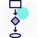 Flux De Donnees Organigramme Diagramme De Processus Icône