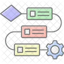 Workflow Lineal Color Icon Icône