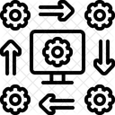 Flux De Travail Logiciels Reseau Icône