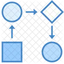 Flux De Travail Conception Forme Icon