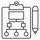 Diagramme Flux De Travail Hierarchie Icône