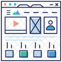 Flux Du Site Wireframe Fenetre Web Icône