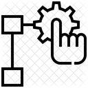 Fluxo Grafico Engrenagem Ícone