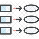 Fluxo De Dados Fluxograma Grafico Ícone