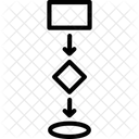 Fluxo De Dados Fluxograma Grafico De Processo Icon