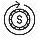 Dinheiro Circulante Fluxo De Dinheiro Fluxo De Caixa Ícone