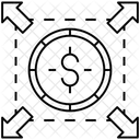 Fluxo De Dinheiro Rede De Negocios Rede Financeira Ícone