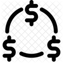 Fluxo De Dinheiro Fluxo De Caixa Dinheiro Ícone