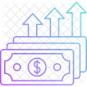 Fluxo De Dinheiro Fluxo De Caixa Lucro Financeiro Ícone